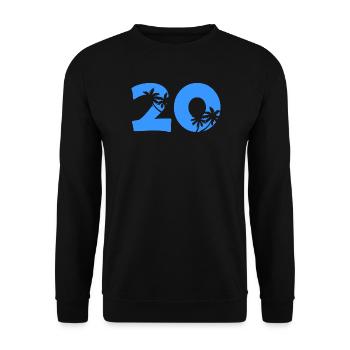 Sommer 20 Palmen Silhouette - Unisex Pullover - Schwarz - Vorne - Alina (178cm) & Michal (187cm)