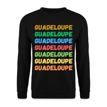 Guadeloupe in Farbe - Unisex Pullover - Schwarz - Vorne - Alina (178cm) & Michal (187cm)