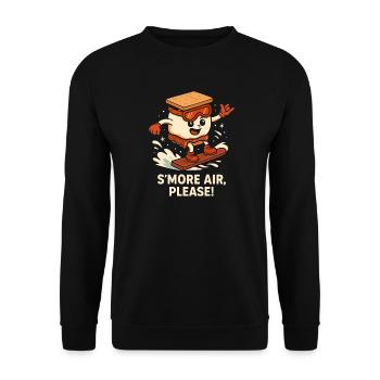 S’more air, please - Unisex Pullover - Schwarz - Vorne - Alina (178cm) & Michal (187cm)