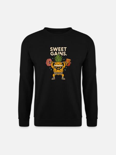 Sweet gains - Unisex Pullover - Schwarz