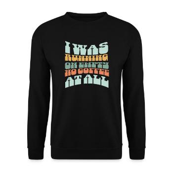 Kaffee- und Energietext - Unisex Pullover - Schwarz - Vorne - Alina (178cm) & Michal (187cm)
