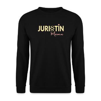 Jura Mama Juristin - Unisex Pullover - Schwarz - Vorne - Alina (178cm) & Michal (187cm)