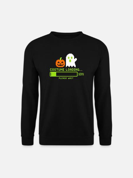 Hallowe Costume Loading Retro Gamer - Unisex Pullover - Schwarz