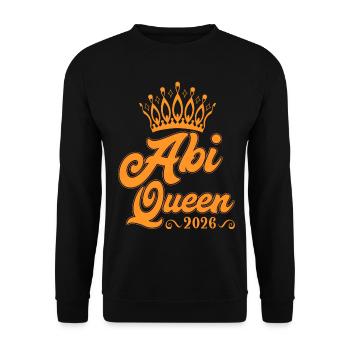 Abiturienten Queen Abiturientin - Unisex Pullover - Schwarz - Vorne - Alina (178cm) & Michal (187cm)