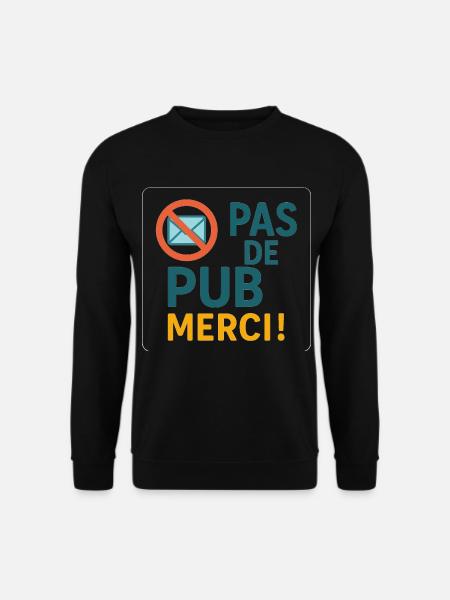 Keine Werbung, danke! - Unisex Pullover - Schwarz