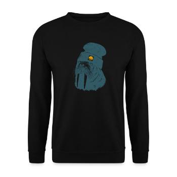 Walross Meer Küstenkind Outdoor - Unisex Pullover - Schwarz - Vorne - Alina (178cm) & Michal (187cm)