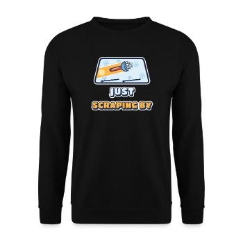 Ich komme gerade so über die Runden - Unisex Pullover - Schwarz - Vorne - Alina (178cm) & Michal (187cm)