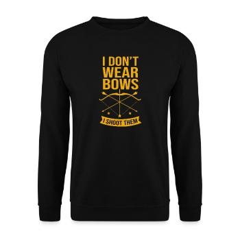 Bogenschütze Bogen Bogenschießen - Unisex Pullover - Schwarz - Vorne - Alina (178cm) & Michal (187cm)