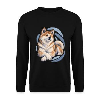 Akita - Unisex Pullover - Schwarz - Vorne - Alina (178cm) & Michal (187cm)