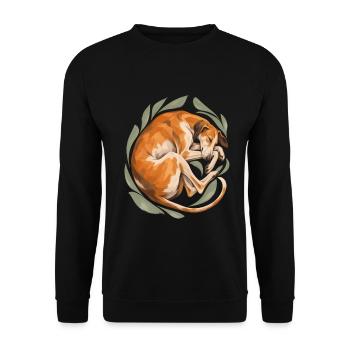 Der Hund schläft - Unisex Pullover - Schwarz - Vorne - Alina (178cm) & Michal (187cm)