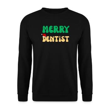 Zahnarzt Weihnachts-Dentalhygieniker Weihnachtsgeschenk - Unisex Pullover - Schwarz - Vorne - Alina (178cm) & Michal (187cm)