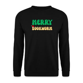 Lese-Tote-Tasse Ästhetisches Buch-Nerd-Geschenk - Unisex Pullover - Schwarz - Vorne - Alina (178cm) & Michal (187cm)