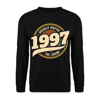 1997 30-jähriges Vintage-Jubiläum - Unisex Pullover - Schwarz - Vorne - Alina (178cm) & Michal (187cm)