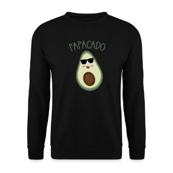 Papacado Avocado Sonnenbrille - Unisex Pullover - Schwarz - Vorne - Alina (178cm) & Michal (187cm)