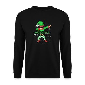 Elender Familienelf passt zum Weihnachts-T-Shirt - Unisex Pullover - Schwarz - Vorne - Alina (178cm) & Michal (187cm)