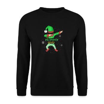 Mommy Squad Elfenfamilie Passendes Weihnachten - Unisex Pullover - Schwarz - Vorne - Alina (178cm) & Michal (187cm)