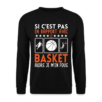 Wenn es nicht mit Basketball zu tun hat, ist mir das egal - Unisex Pullover - Schwarz - Vorne - Alina (178cm) & Michal (187cm)