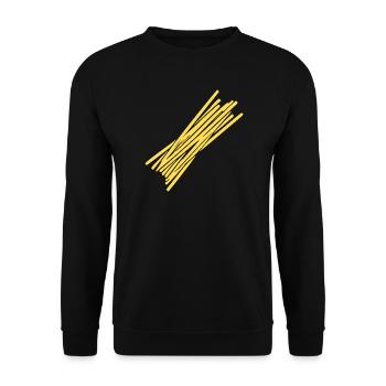 Spaghetti Pasta Nudeln Italien Geschenk - Unisex Pullover - Schwarz - Vorne - Alina (178cm) & Michal (187cm)