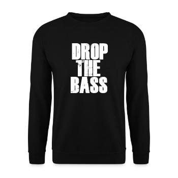 Lass den Bass fallen - Unisex Pullover - Schwarz - Vorne - Alina (178cm) & Michal (187cm)