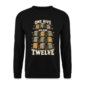 Bienen Bienenzüchter Imker Bienenzucht - Unisex Pullover - Schwarz - Vorne - Alina (178cm) & Michal (187cm)