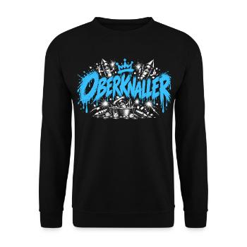 Oberknaller – Feuerwerk - Unisex Pullover - Schwarz - Vorne - Alina (178cm) & Michal (187cm)