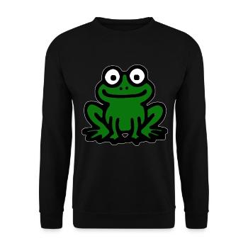 Frosch Comic - Unisex Pullover - Schwarz - Vorne - Alina (178cm) & Michal (187cm)