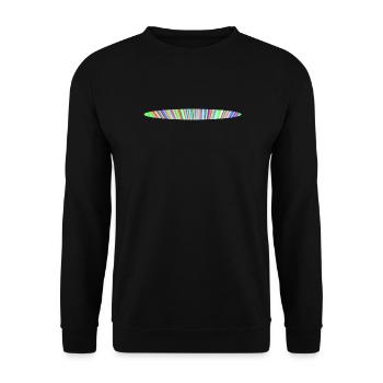 Regenbogen-Oval-Design - Unisex Pullover - Schwarz - Vorne - Alina (178cm) & Michal (187cm)
