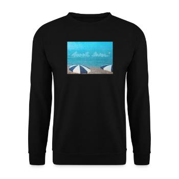 Strandliebhaber - Unisex Pullover - Schwarz - Vorne - Alina (178cm) & Michal (187cm)