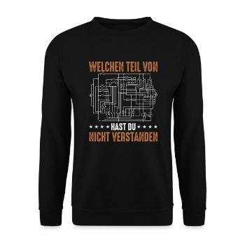 Welchen Teil Von Schaltplan Nicht Verstanden - Unisex Pullover - Schwarz - Vorne - Alina (178cm) & Michal (187cm)