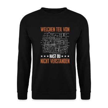 Welchen Teil Von Schaltplan Nicht Verstanden - Unisex Pullover - Schwarz - Vorne - Alina (178cm) & Michal (187cm)
