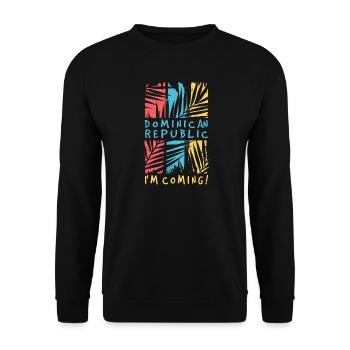 Dominikanische Republik Ich Komme Dom Rep Reise - Unisex Pullover - Schwarz - Vorne - Alina (178cm) & Michal (187cm)