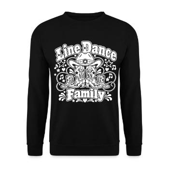 Line Dance Family - Unisex Pullover - Schwarz - Vorne - Alina (178cm) & Michal (187cm)