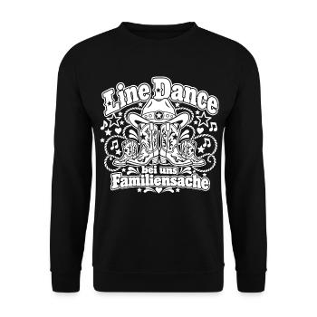 Line Dance Familiensache - Unisex Pullover - Schwarz - Vorne - Alina (178cm) & Michal (187cm)