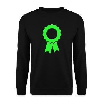 Auszeichnungsband - Unisex Pullover - Schwarz - Vorne - Alina (178cm) & Michal (187cm)