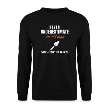 Maurer Humor Ziegelmauer Bauhandwerk Maurerhandwer - Unisex Pullover - Schwarz - Vorne - Alina (178cm) & Michal (187cm)