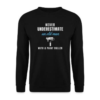 Maler Humor Anstreicher Malerhandwerk Malermeister - Unisex Pullover - Schwarz - Vorne - Alina (178cm) & Michal (187cm)