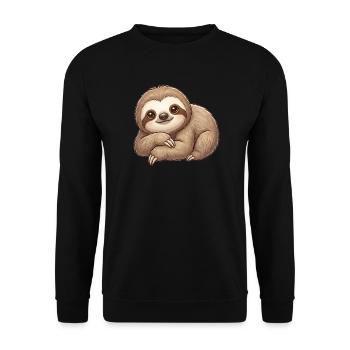 Faultier - Unisex Pullover - Schwarz - Vorne - Alina (178cm) & Michal (187cm)