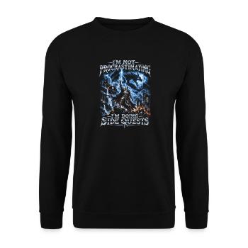 Nicht aufschiebende Nebenquests Knight - Unisex Pullover - Schwarz - Vorne - Alina (178cm) & Michal (187cm)