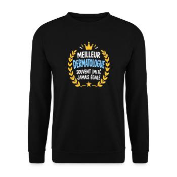 Bester humorvoller Dermatologe - Unisex Pullover - Schwarz - Vorne - Alina (178cm) & Michal (187cm)