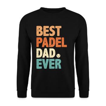Padel Dad Bester Vater Padel Padelist Spieler - Unisex Pullover - Schwarz - Vorne - Alina (178cm) & Michal (187cm)