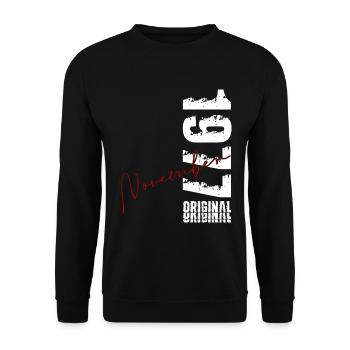  49. Geburtstag Geschenk November Original 1977 - Unisex Pullover - Schwarz - Vorne - Alina (178cm) & Michal (187cm)