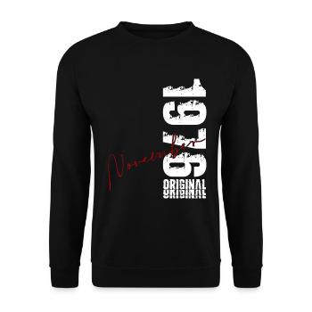 50. Geburtstag Geschenk November Original 1976 - Unisex Pullover - Schwarz - Vorne - Alina (178cm) & Michal (187cm)