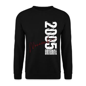 21. Geburtstag Geschenk November Original 2005 - Unisex Pullover - Schwarz - Vorne - Alina (178cm) & Michal (187cm)