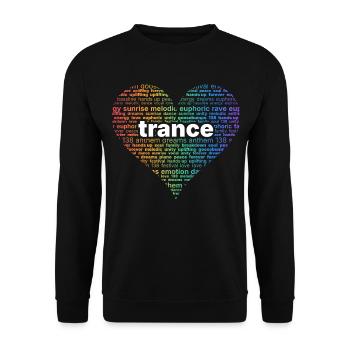 Tranceherz – Worte der Euphorie - Unisex Pullover - Schwarz - Vorne - Alina (178cm) & Michal (187cm)