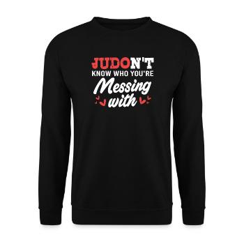Judo - Unisex Pullover - Schwarz - Vorne - Alina (178cm) & Michal (187cm)