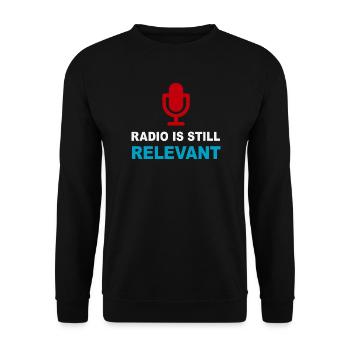 Radio noch relevant - Unisex Pullover - Schwarz - Vorne - Alina (178cm) & Michal (187cm)