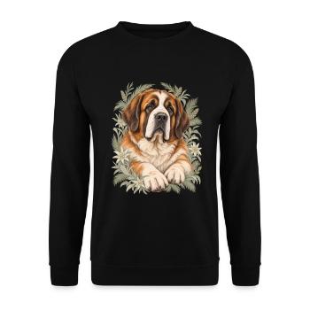 Alpenmastiff - Unisex Pullover - Schwarz - Vorne - Alina (178cm) & Michal (187cm)