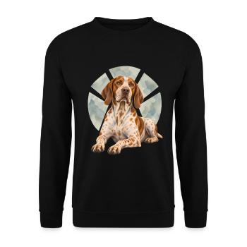 Portugiesischer Pointer - Unisex Pullover - Schwarz - Vorne - Alina (178cm) & Michal (187cm)