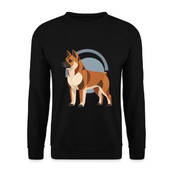 Hmong-Bobtail-Hund - Unisex Pullover - Schwarz - Vorne - Alina (178cm) & Michal (187cm)