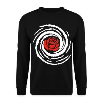 Galaktisches Pink (Weiß) - Unisex Pullover - Schwarz - Vorne - Alina (178cm) & Michal (187cm)